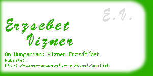 erzsebet vizner business card